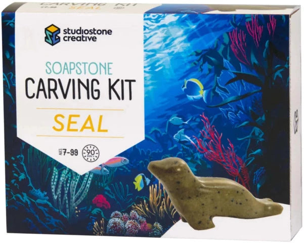 Studiostone Soapstone Carving Kit Seal - Treasure Island Toys
