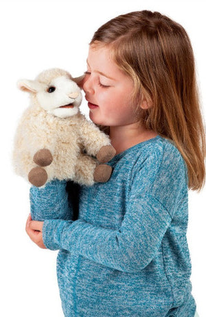 Folkmanis Puppet - Lamb, Small - Treasure Island Toys