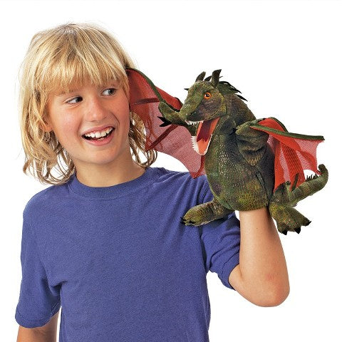 Folkmanis Puppet - Winged Dragon - Treasure Island Toys