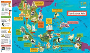 Barefoot Books World Atlas Sticker Book - Treasure Island Toys