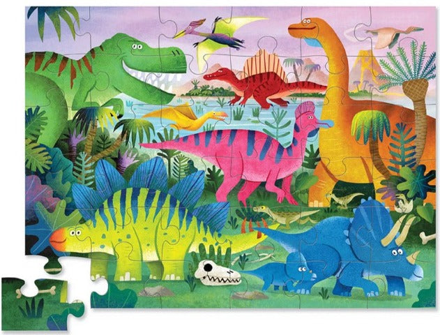 Crocodile Creek Floor Puzzle Dino Land, 36 Piece - Treasure Island Toys